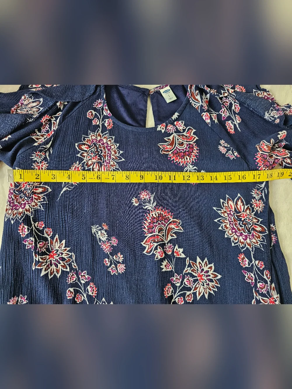OLD NAVY boho style cold shoulder swing dress with ruffles and long sleeves - Picture 9 of 11